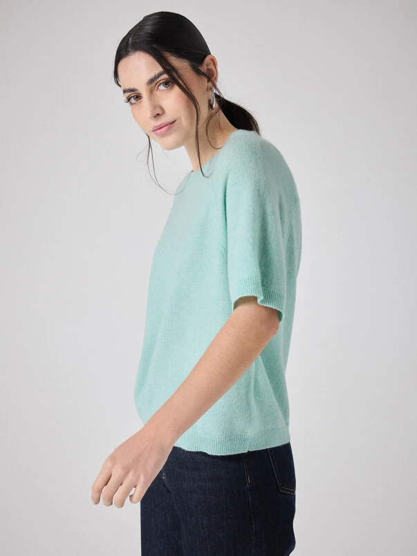 T-Shirt verde acqua Not Shy
