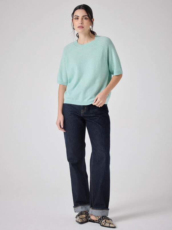 T-Shirt verde acqua Not Shy