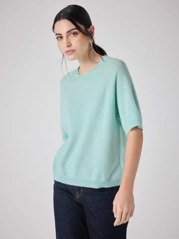 T-Shirt verde acqua Not Shy