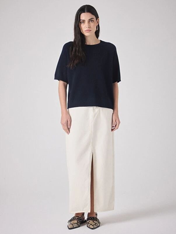 T-Shirt blu navy Not Shy