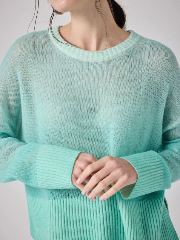 Pullover verde acqua Not Shy