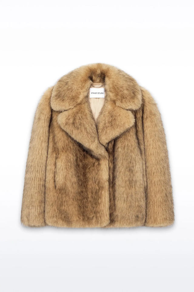 Pelliccia beige Stand Studio