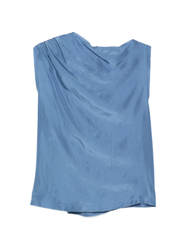 Top azzurro Tela