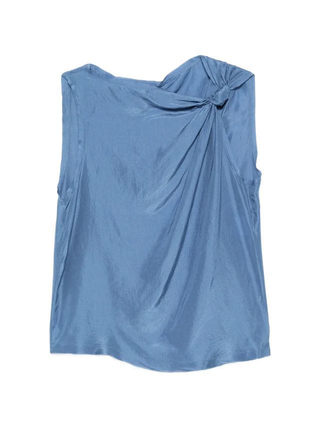 Top azzurro Tela