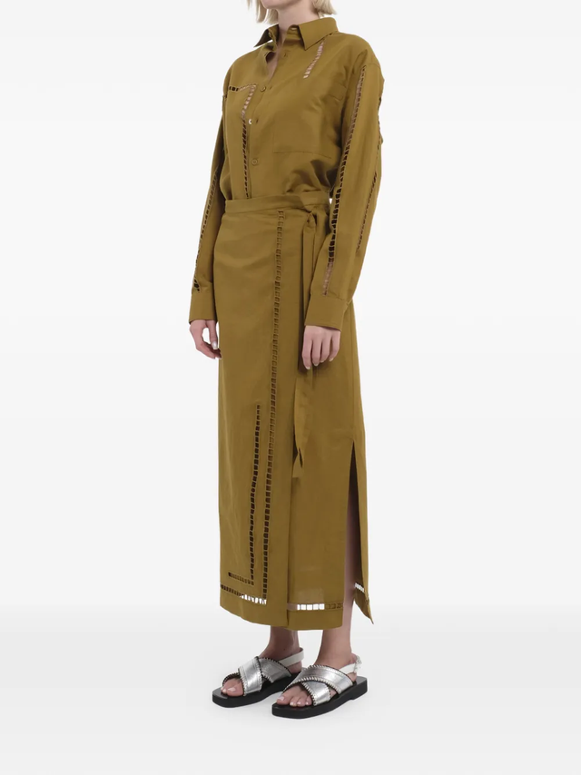 Camicia khaki Tela