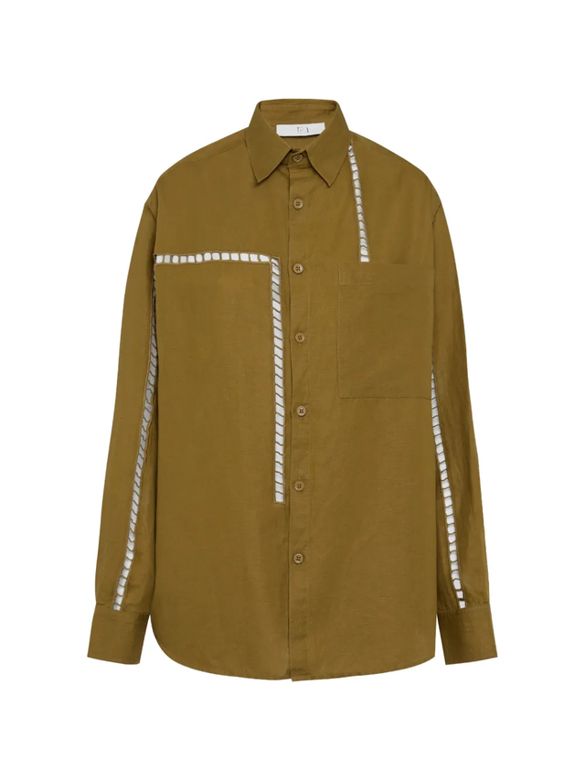 Camicia khaki Tela