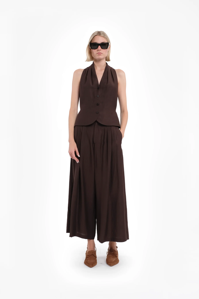 Gilet cioccolato Tela