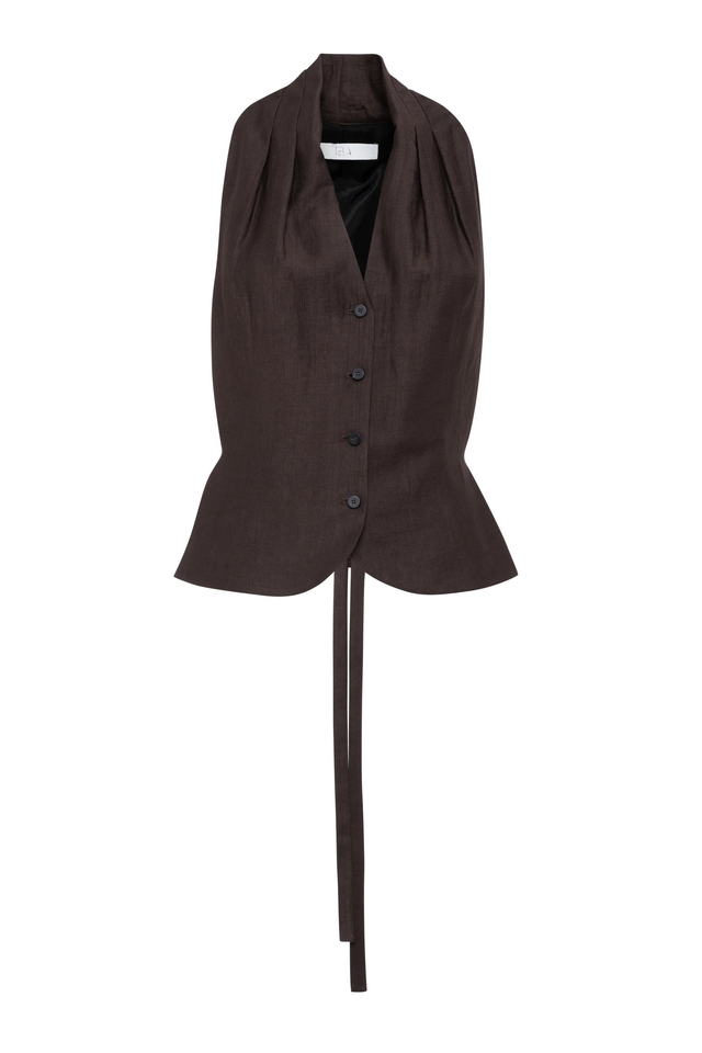 Gilet cioccolato Tela