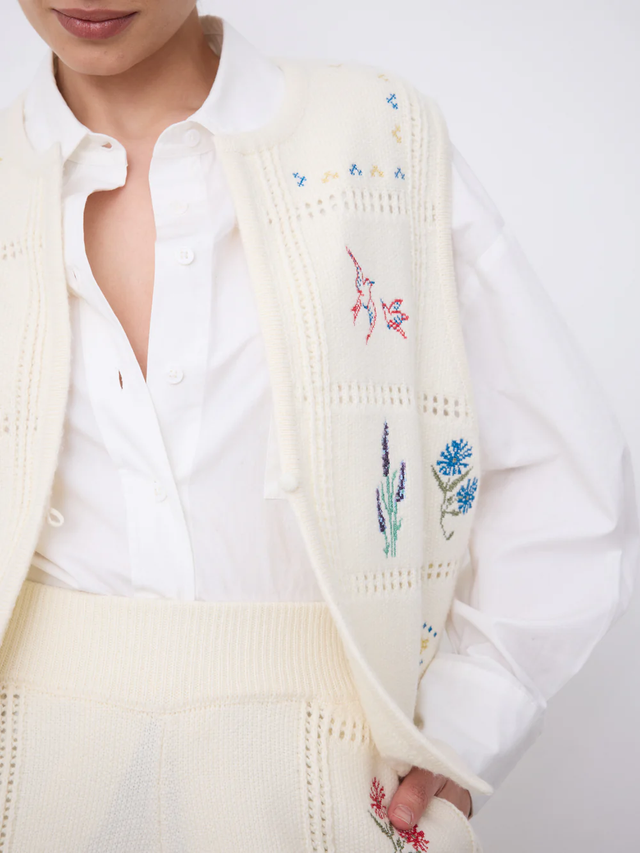 Gilet ecru Not Shy