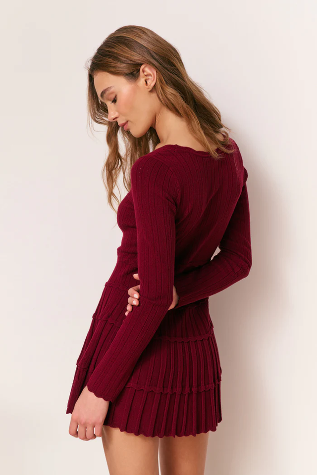 Vestito bordeaux LoveShackFancy