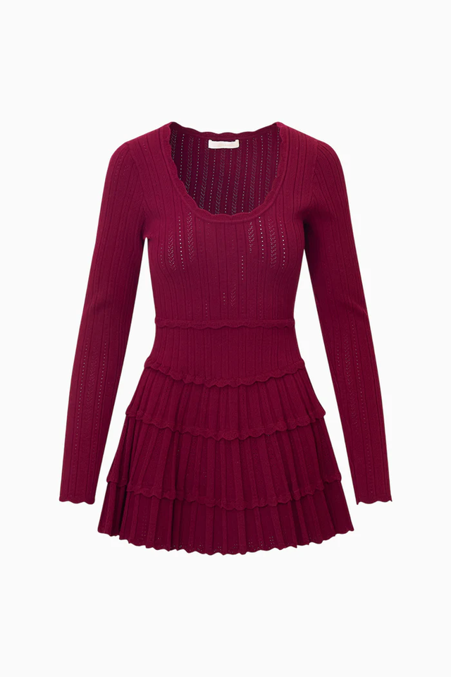 Vestito bordeaux LoveShackFancy