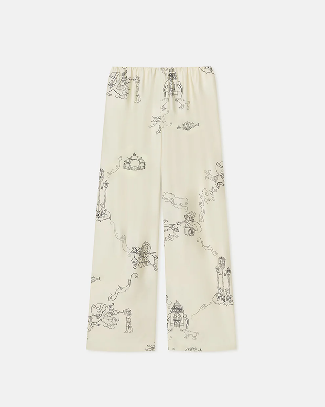 Pantaloni avorio Nanushka