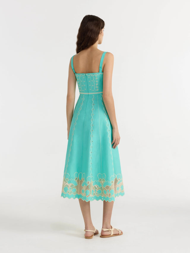 Vestito verde acqua Saloni