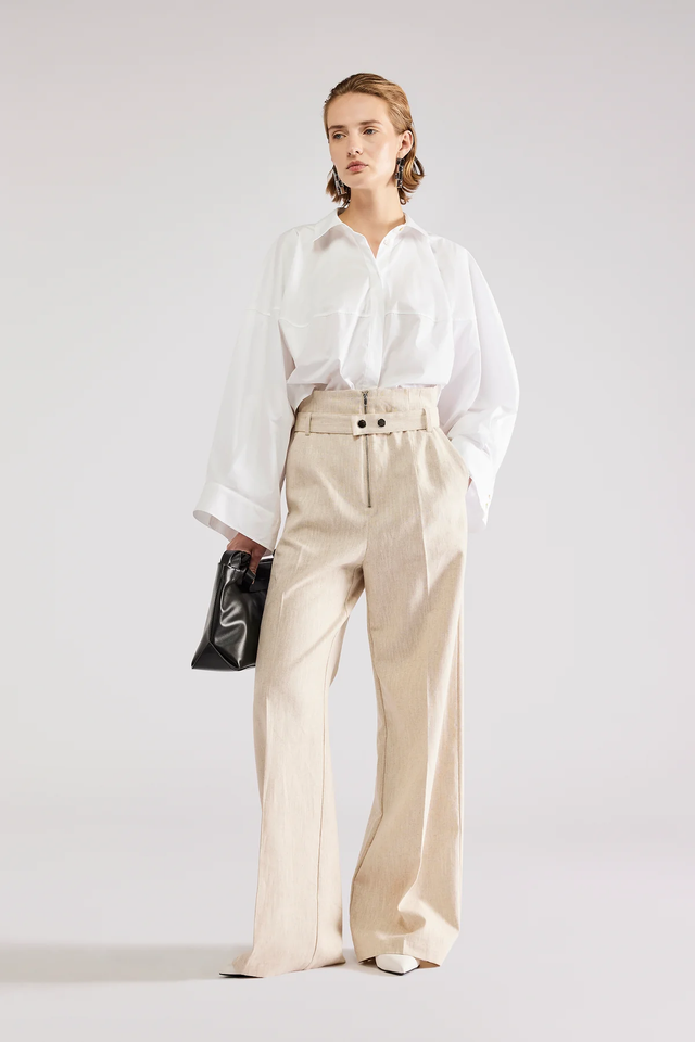 Pantaloni beige Erika Cavallini