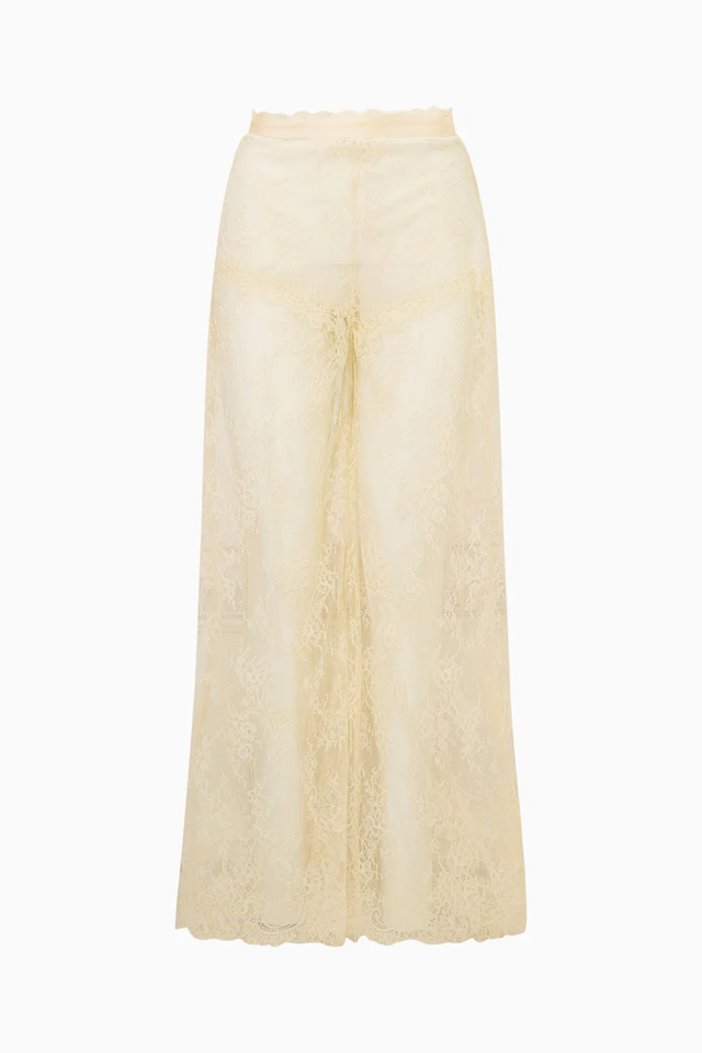 Pantaloni avorio LoveShackFancy