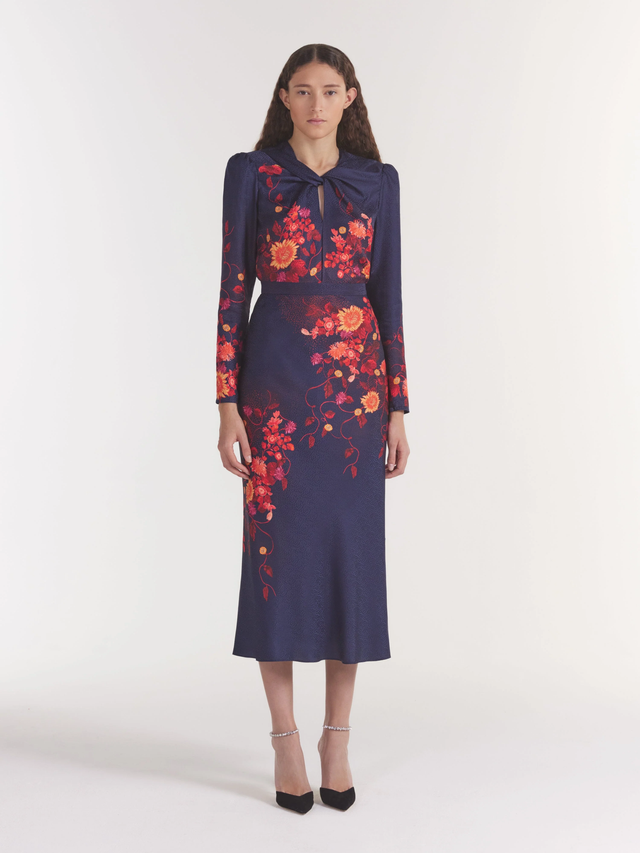 Vestito Claudia blu Saloni