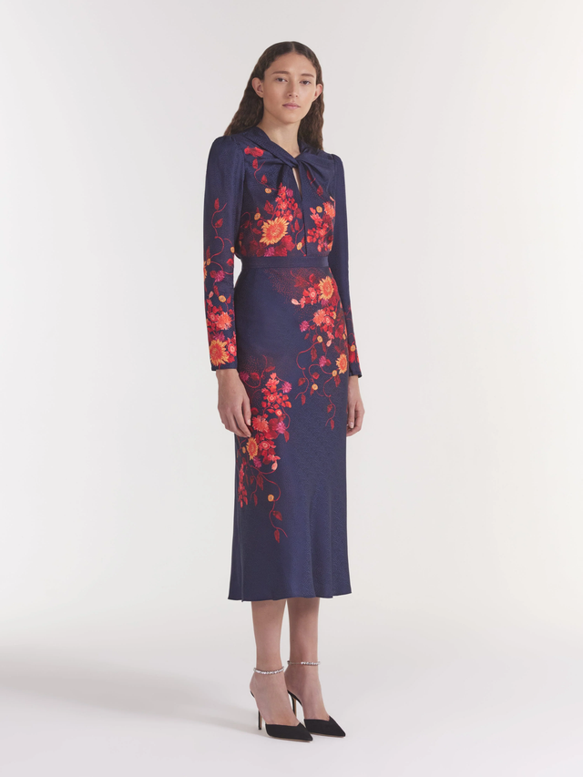 Vestito Claudia blu Saloni