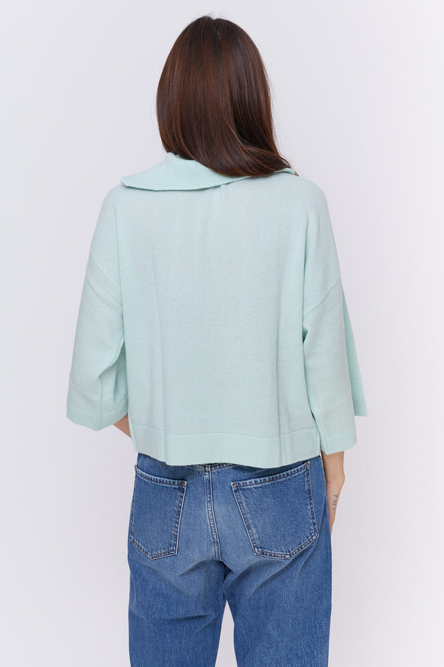 Pull verde acqua Not Shy