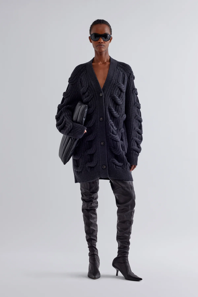 Cardigan antracite Erika Cavallini