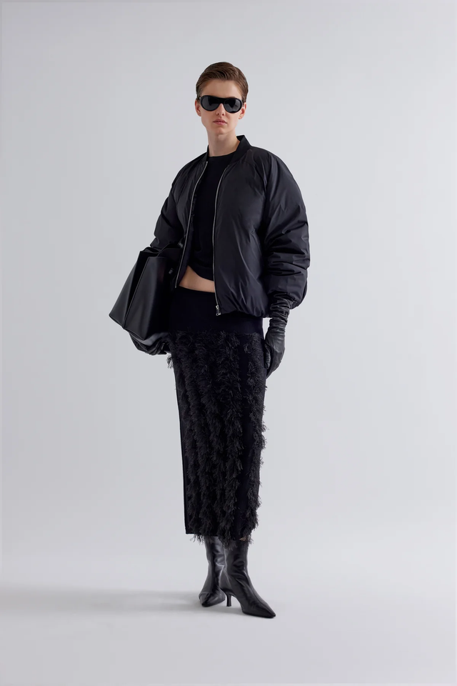 Bomber nero Erika Cavallini