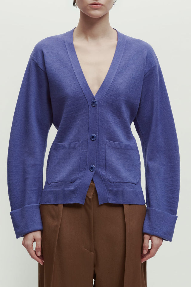 Cardigan viola Erika Cavallini