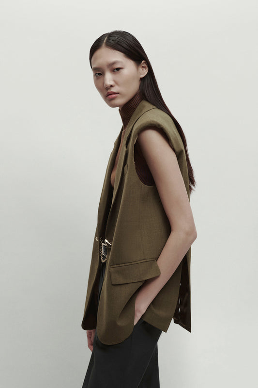 Gilet verde Erika Cavallini
