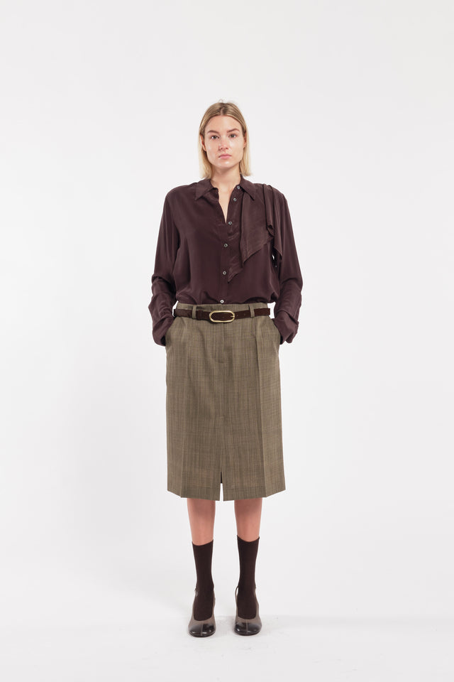 Camicia cioccolato Tela