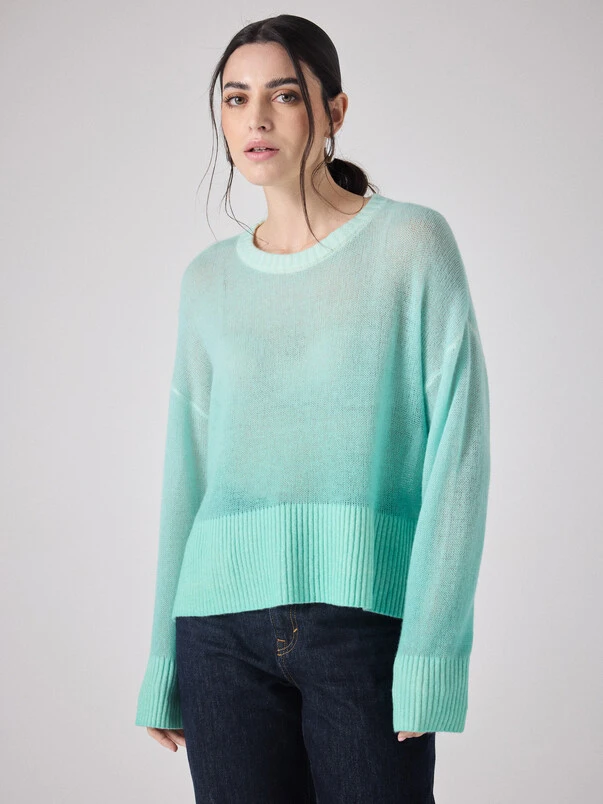 Pullover verde acqua Not Shy