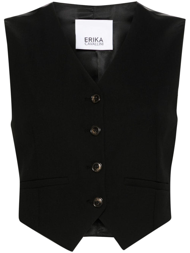 Gilet nero Erika Cavallini