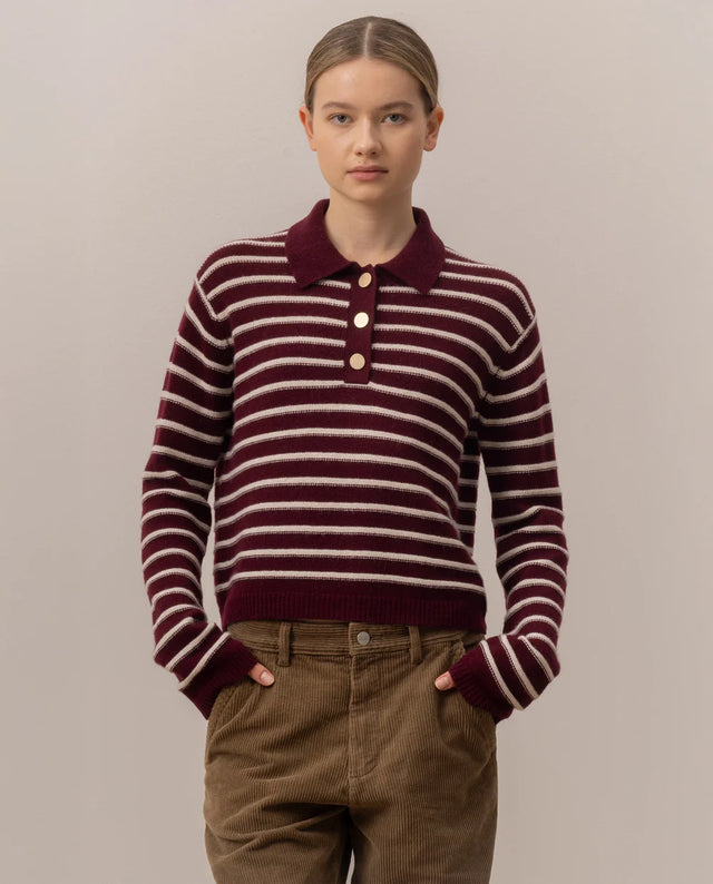 Polo bordeaux Allude