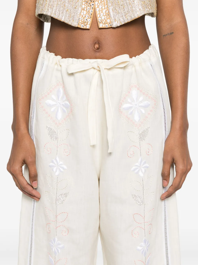 Pantaloni avorio Forte Forte