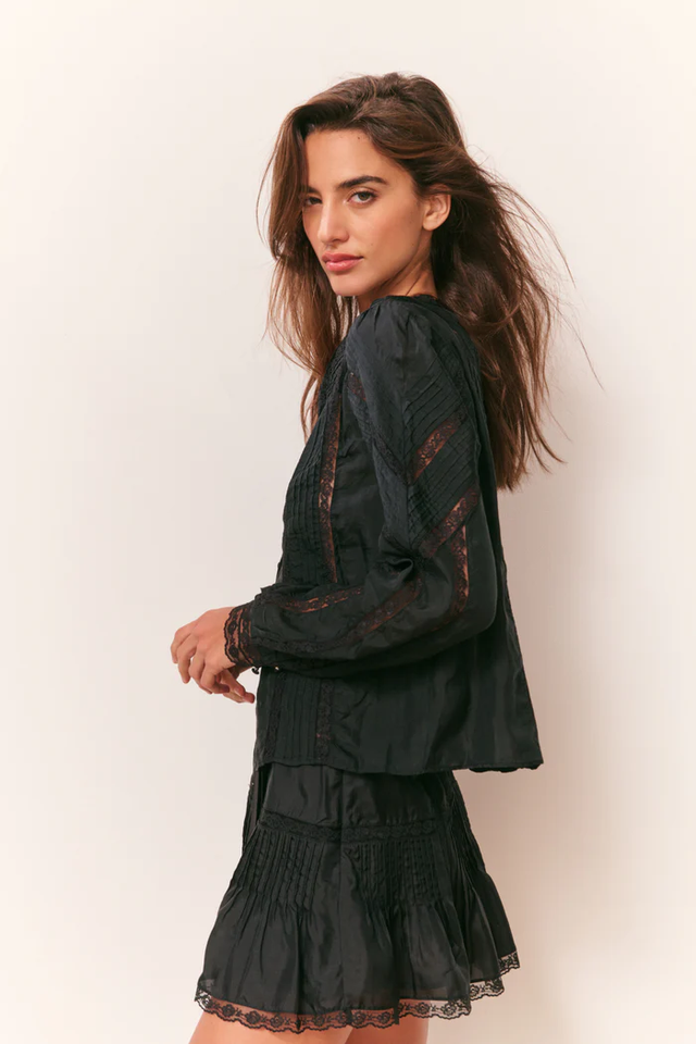 Camicia nera LoveShackFancy