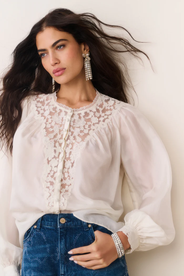 Camicia avorio LoveShackFancy