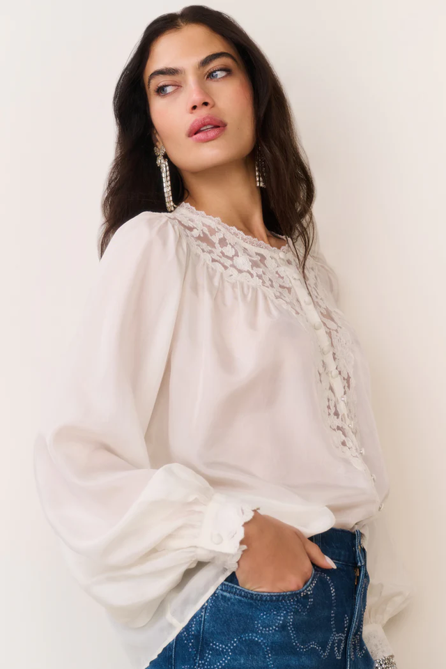 Camicia avorio LoveShackFancy