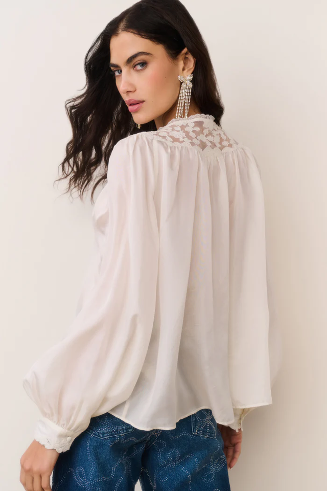 Camicia avorio LoveShackFancy