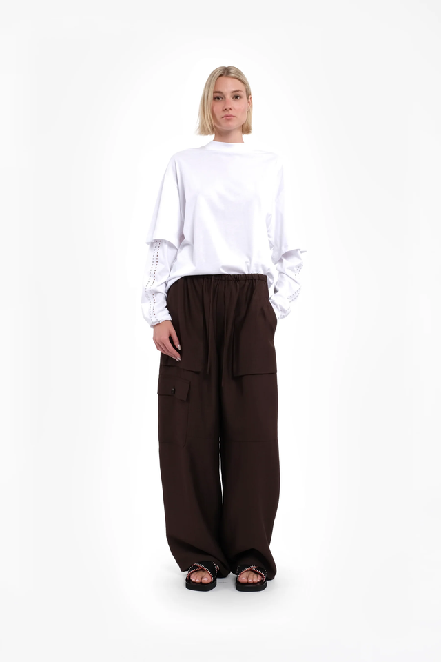 Pantaloni cioccolato Tela