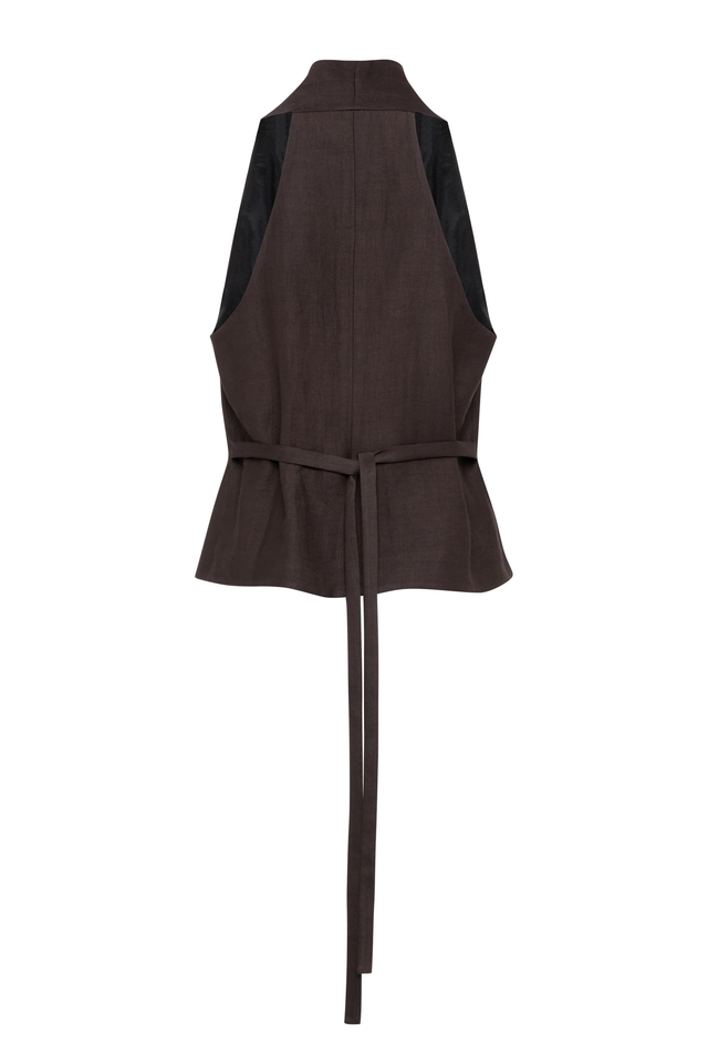 Gilet cioccolato Tela