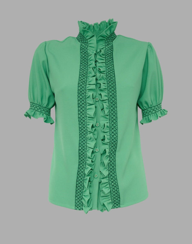 Camicia verde Loretta Caponi