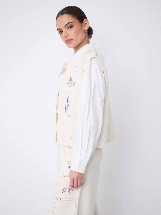 Gilet ecru Not Shy