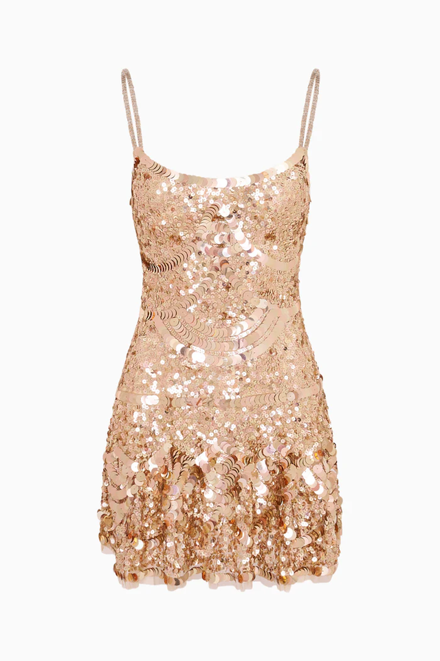 Vestito oro LoveShackFancy