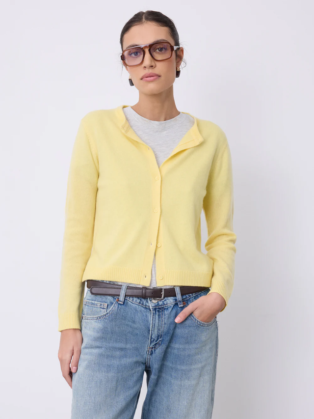 Cardigan giallo Not Shy