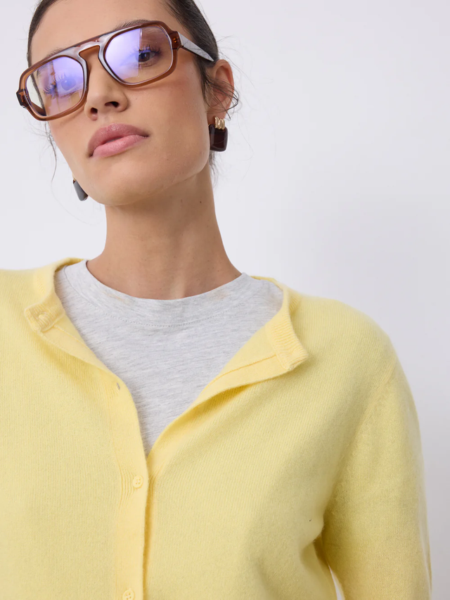 Cardigan giallo Not Shy