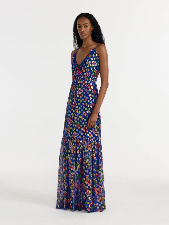 Vestito bluette Saloni