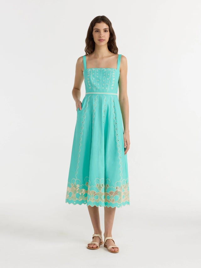 Vestito verde acqua Saloni