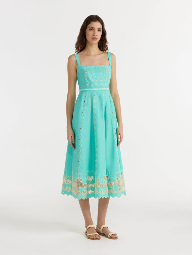 Vestito verde acqua Saloni