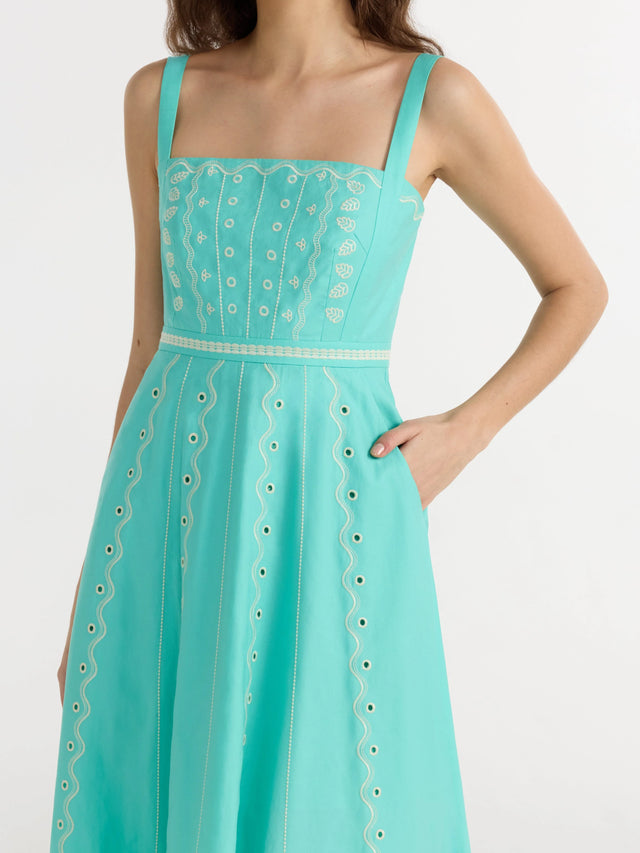 Vestito verde acqua Saloni