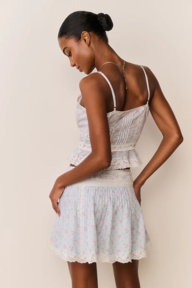 Top azzurro LoveShackFancy
