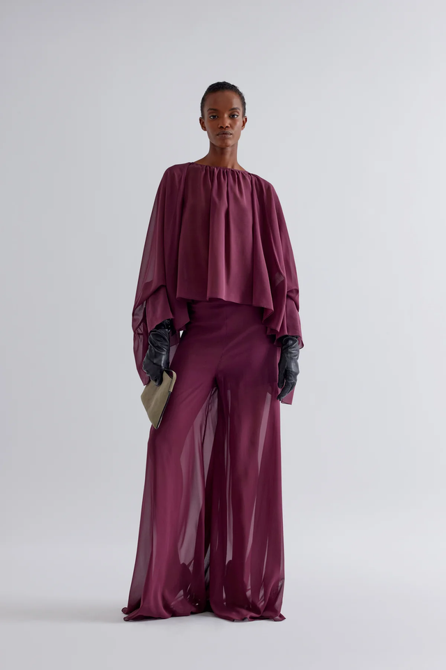 Pantaloni prugna Erika Cavallini