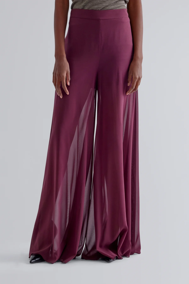 Pantaloni prugna Erika Cavallini
