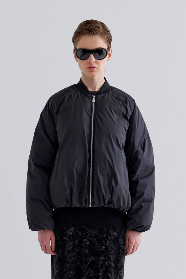 Bomber nero Erika Cavallini